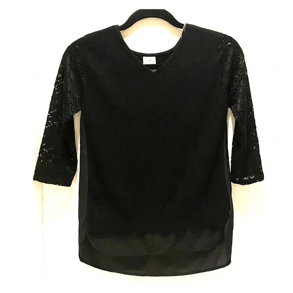 An Ella Moss Brand, Girls, Long Sleeve, Black Top